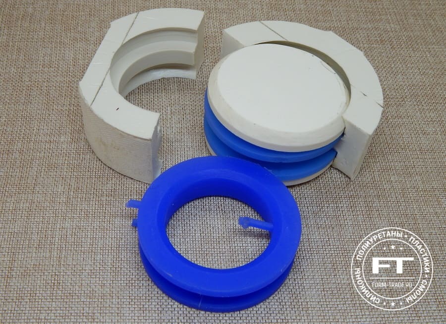 Жесткая форма из ПУ пластика Форма для заливки силикона холодного отверждения